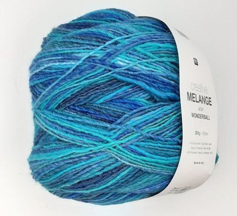 Rico Creative Melange Aran 200g - Teal and Turquoise